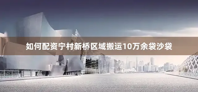 如何配资宁村新桥区域搬运10万余袋沙袋